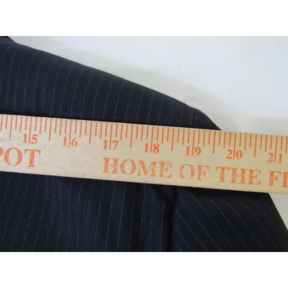 Hickey Freeman Collection Blue Pinstriped 3 Button Suit Jacket All Wool Size 41R